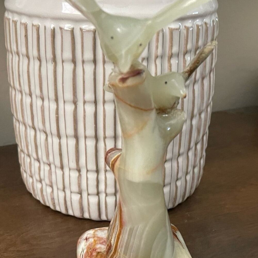 vintage onyx Birds on a tree